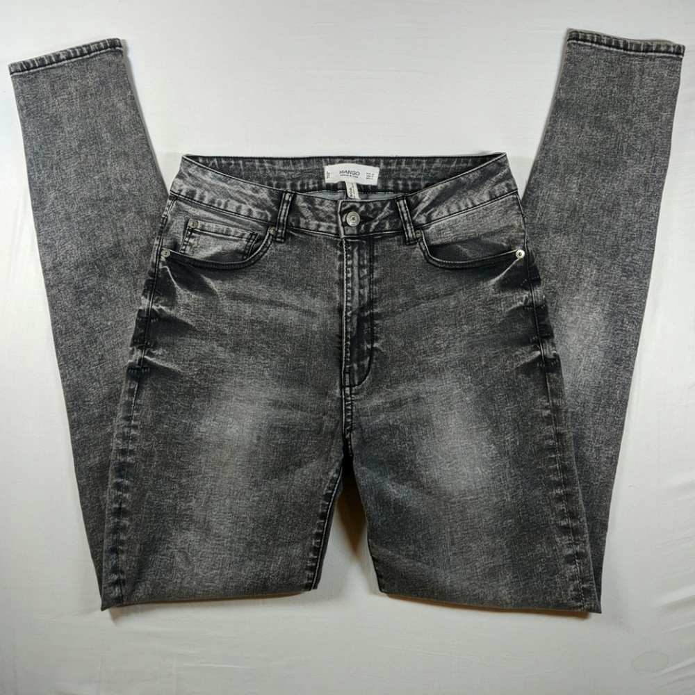 Mango Gray High Rise Skinny Jeans